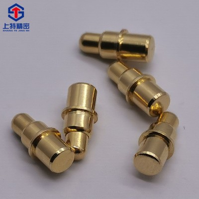 Shangte Wireless Charging Power Bank Gold Electroplating Battery Brass Conductive Electronic Pogo Pin Connectors